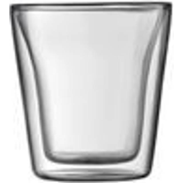 Bodum CANTEEN Double Wall Glass, Small, 0.1 Litre, 3oz, Set of 2, Transparent