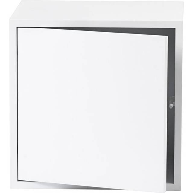 Muuto Stacked 2.0 shelving with door, medium white