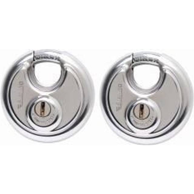 Sterling 2 x 70mm Heavy Security Closed Shackle Disc Padlock Twin Pack - keyed Alike  [SPL200]