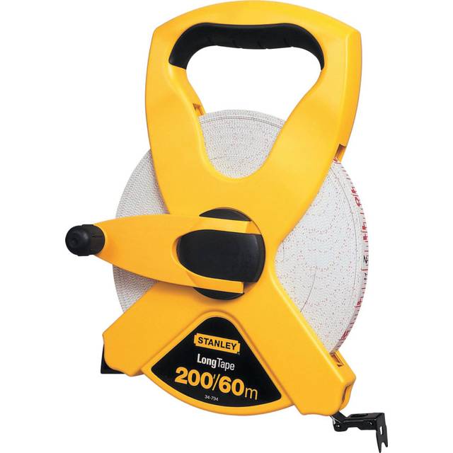 Stanley Open Reel Fibreglass Tape 60m in Yellow