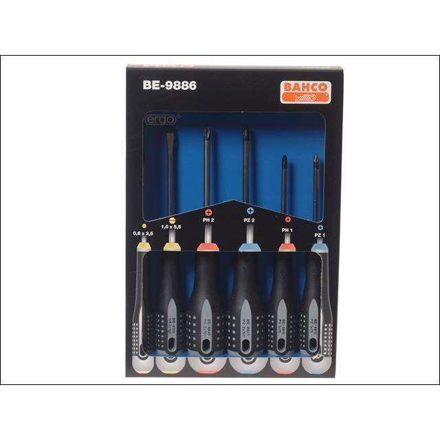 BAHCO Skruvmejselsats ergo sp/ph/pz - BE-9886