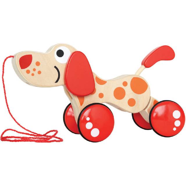Hape Walk-A-Long Puppy Sit. Stand. Roll! Teach this silly dog some new tricks.