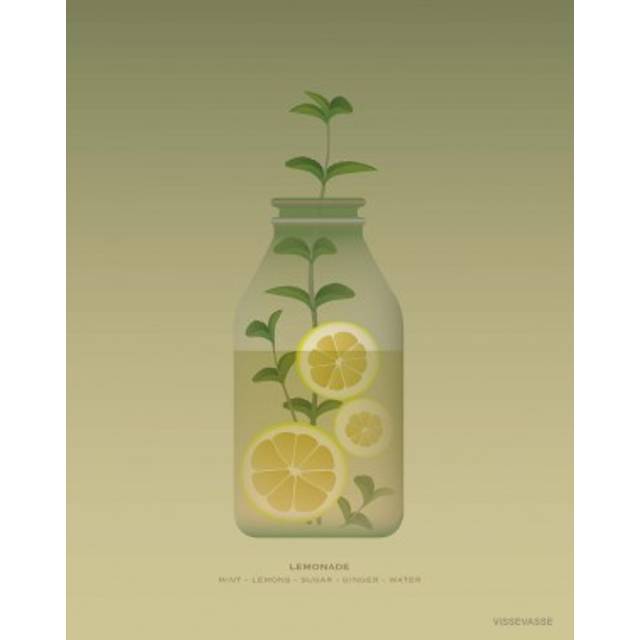 Vissevasse Lemonade Plakat 15x21cm