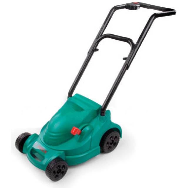 Theo Klein 2702 Bosch Rotak gräsklippare | Knattrar när den körs | Mått: 66 cm x 25 cm x 49 cm | Leksak för barn från 18 månader