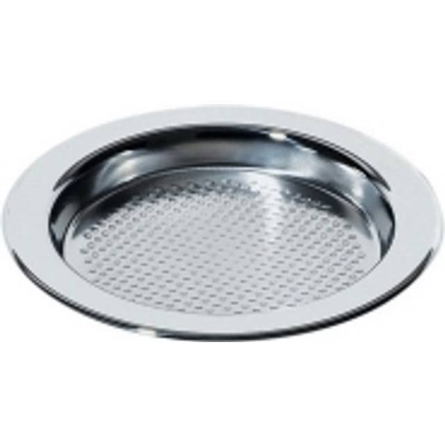 Alessi glasunderlägg i stålmatta med spegelpolerad kant, set med 6, silver