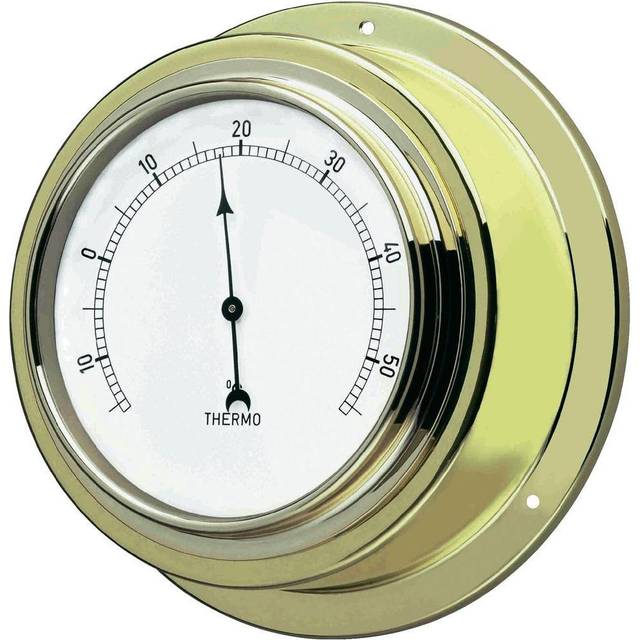 Tfa dostmann analogue thermometer brass, 19.2015, made in germany, for room temp