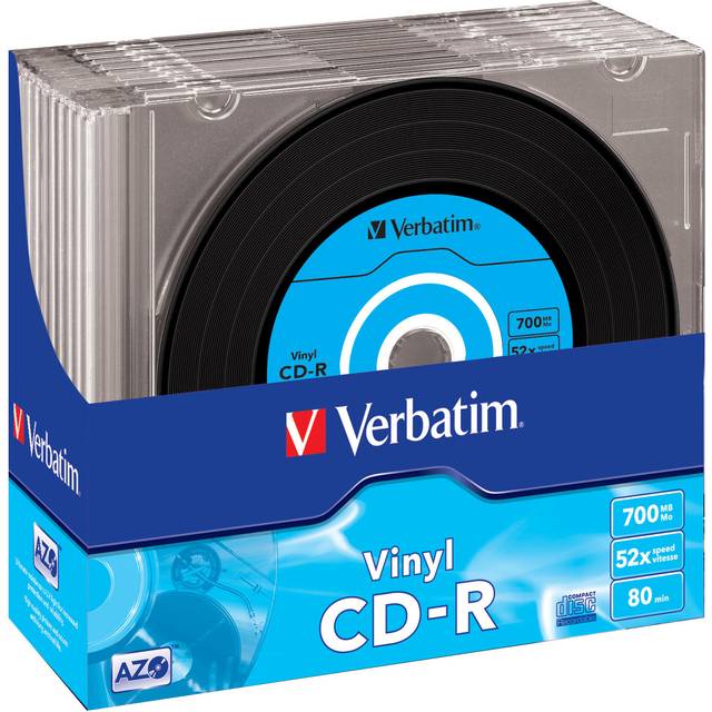 Verbatim 43426 52x Vinyl CD-R - Slim Case 10-pack