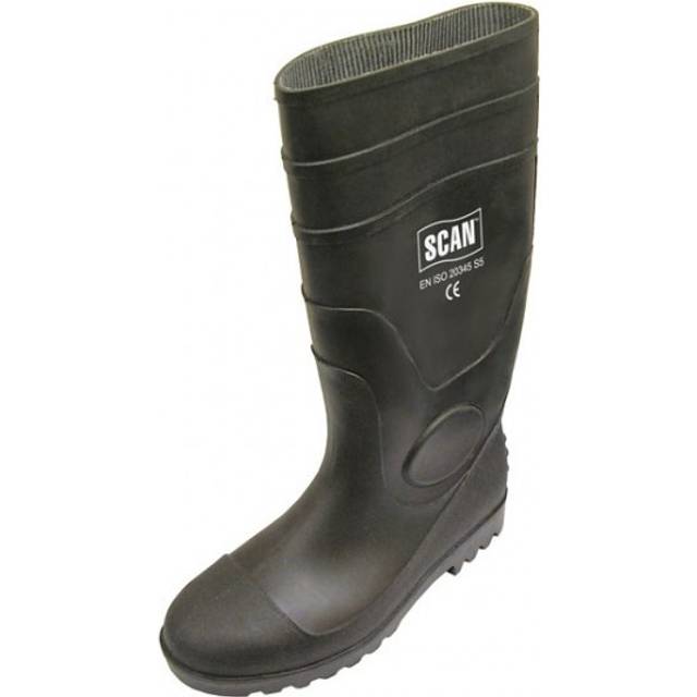 Scan Safety Wellington Boots Dark Green Size 7