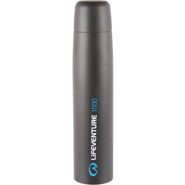 Lifeventure unisex Adult TiV Widemouth Vacuum Flask, 1 litre, Dark Grey, Dubkelgrå