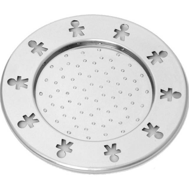 Alessi Mini Girotondo antisug glasunderlägg i 18/10 rostfritt stål spegelpolerad, set med 4