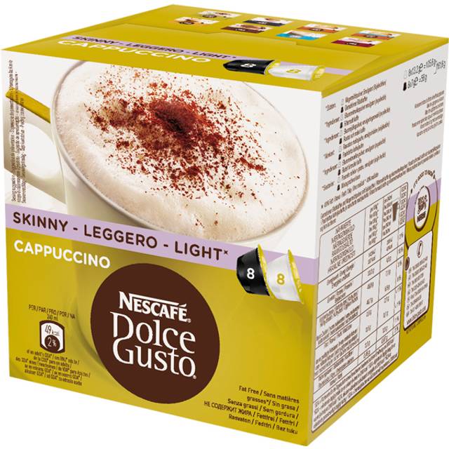 Nescafé Cappuccino Skinny & Unsweetened - 16 kapslar till Nescafé Dolce Gusto