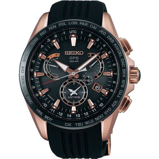 Seiko Astron Watch GPS Solar Dual Time - Black