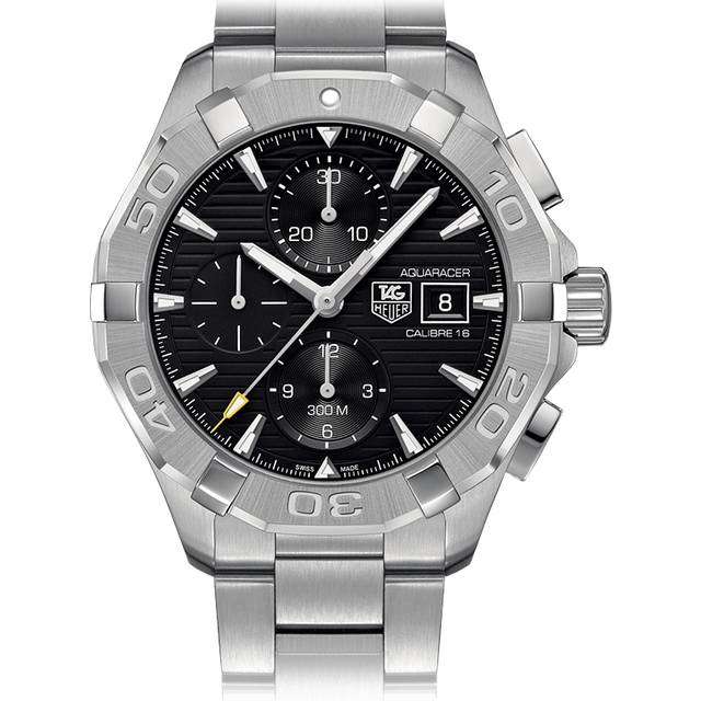Tag Heuer Aquaracer kronograf stålklocka CAY2110, BA0927, Svart, armband