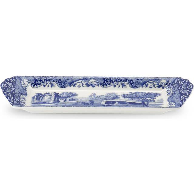 Portmeirion Blue Italian Small Tray | Serving Platter for Tea Sandwiches  Desserts  and Appetizers | Porcelain | Measures 9-Inches | Dishwasher Safe (