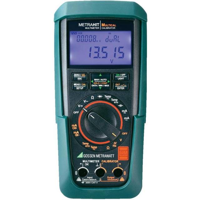 Gossen Metrawatt METRAHIT MULTICAL Kalibrator Kalibrerad (DAkkS) Spänning, Ström, Temperatur