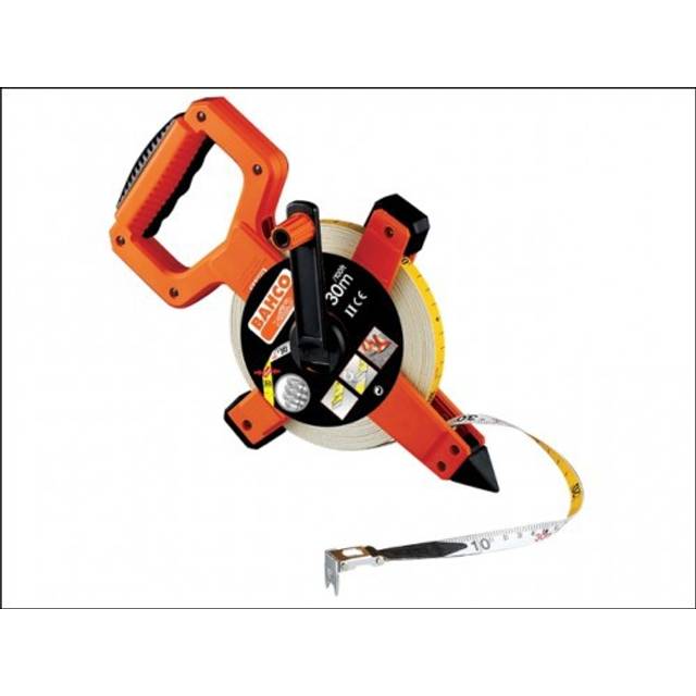 Bahco LTS Open Reel Fiberglass Tape Measure Imperial & Metric 330ft / 100m 13mm