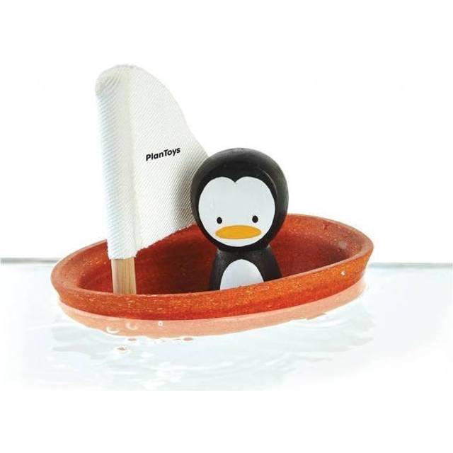 PlanToys pingvin i segelbåt