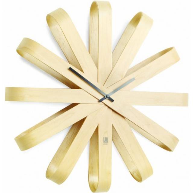 Umbra Ribbonwood Wall Clock in Natural
