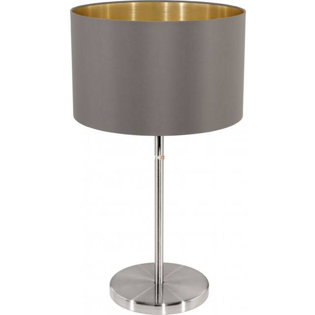 Eglo table lamp maserlo black nickel gold textile ø23cm max. 60w e27 switch