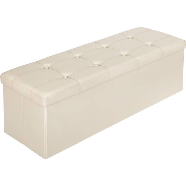 Hopfällbar sittbänk med förvaringsutrymme 110 x 38 cm - mörkgrå