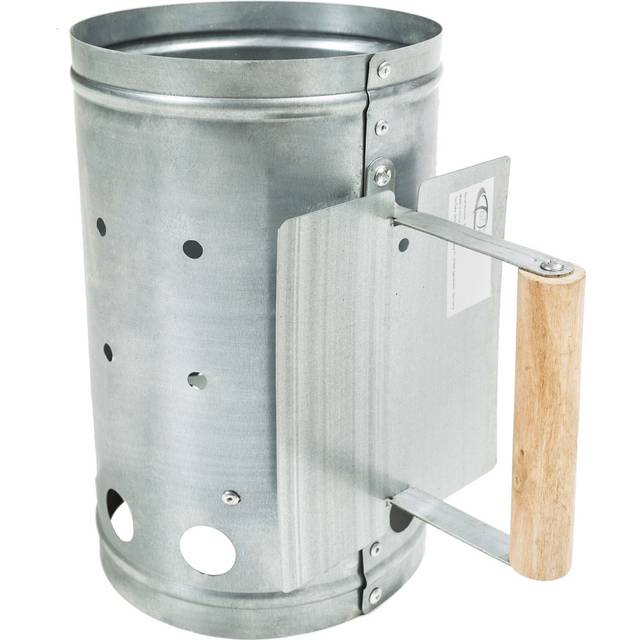 Tectake BBQ Firestarter With Heat Shield Silver, Silver