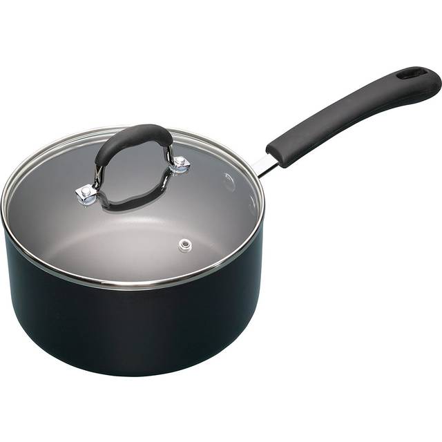 Masterclass Non-stick Heavy Duty 20Cm Saucepan, Black