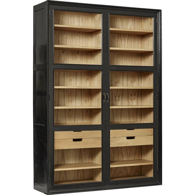 NORDAL VIVA VITRINESKAB SORT/NATUR - 210