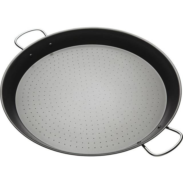 World of Flavours Nonstick Paella Pan in Black (46 cm W x 46 cm D)