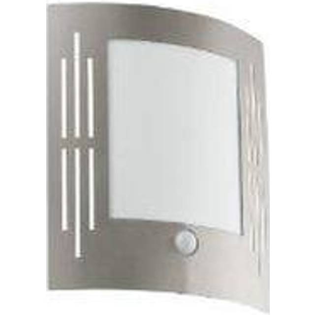 Eglo City - 1 Light Outdoor Wall Light with PIR Motion Sensor Stainless Steel, E27