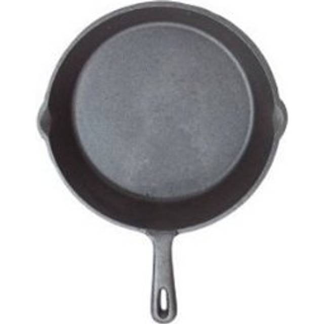 Kitchencraft 24 Cm Deluxe Cast Iron Round Plain Grill Pan