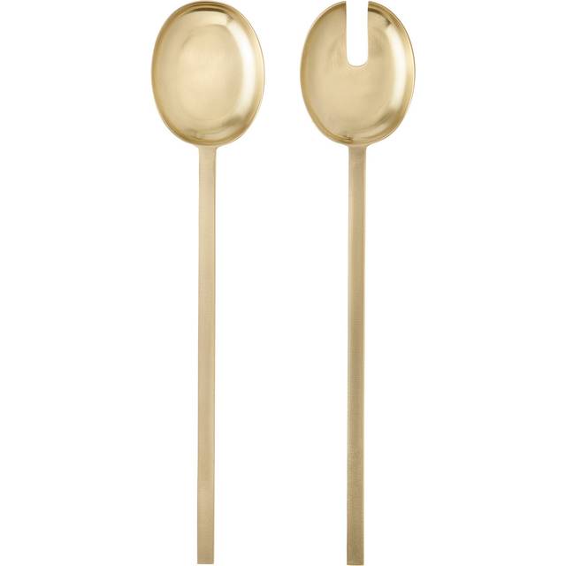 Ferm Living - Fein Salad Servers Set of 2 - messing/mit PVD-Beschichtung/LxB 30x6cm - brass (1.5 x 30.0 x 6.0cm)