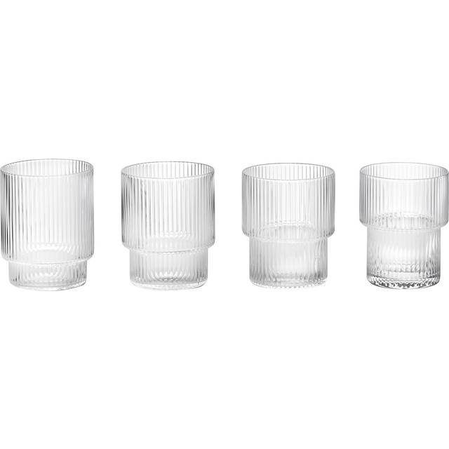 Ripple Glass 4-pack 20 cl, Smoked Grey