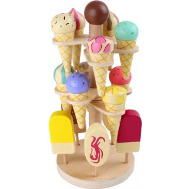 small foot movable wooden ice cream rack, accessories for grocery stores and children's kitchens, from 3 years, 1248