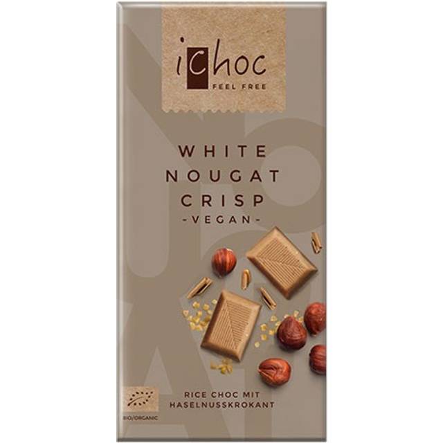 Ichoc white nougat crisp vegan 80g (pack of 5)