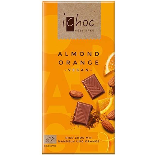 iChoc Choklad Almond Orange Rice VEGANSK EKO 80g
