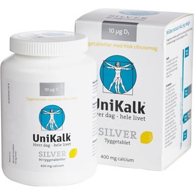 UniKalk Silver Tuggtablett med citrussmak - 90 st
