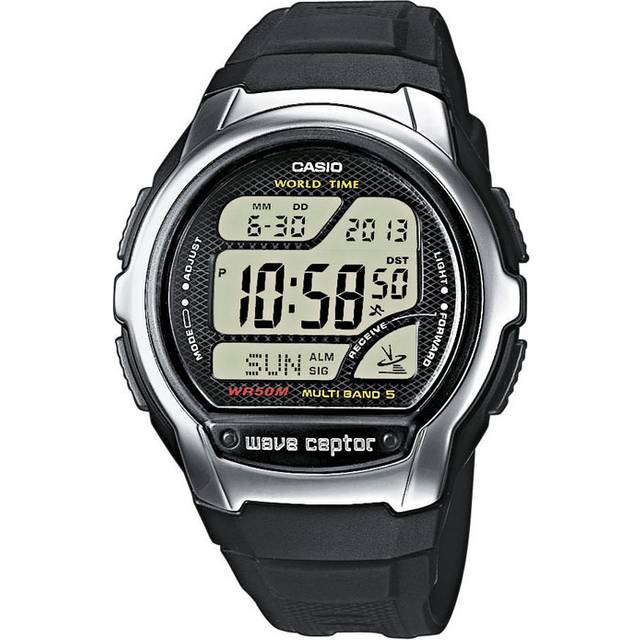 Casio CASIO Collection Wave Ceptor Digital Black Plastic Strap Watch WV-58U-1AVES