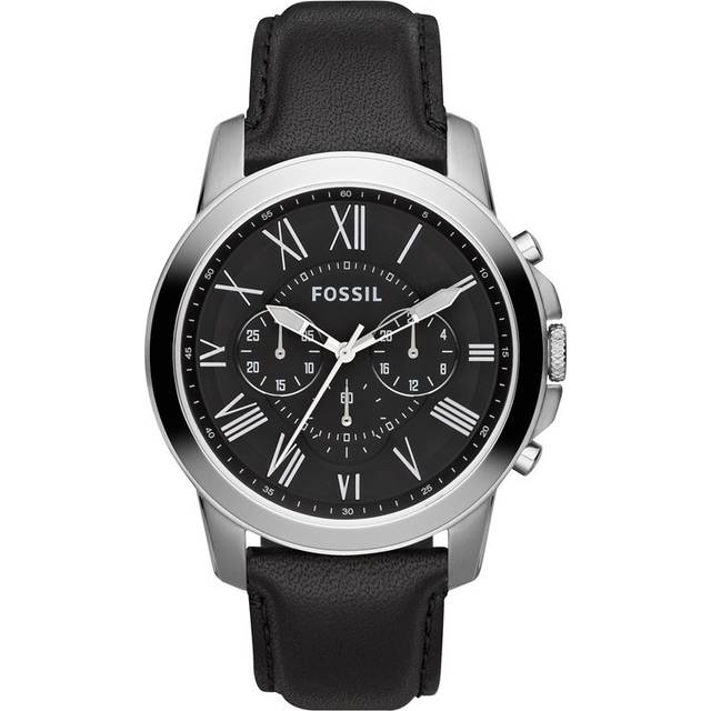 Fossil Grant Chronograph Black Leather Strap FS4812 Men&#39;s Watch