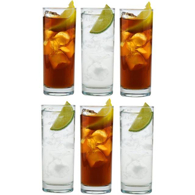 360ml Clear Classic Highball Glasses - Pack of Six