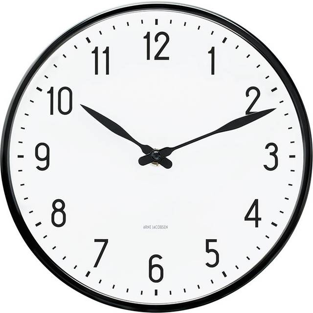 Station Wall Clock Black / White, 210 mm