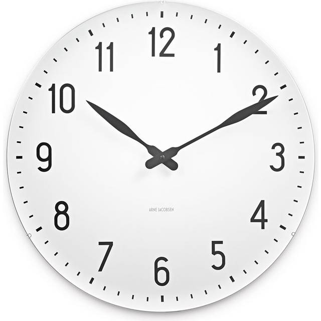 Arne Jacobsen - Station Väggklocka 48 Cm - Vit