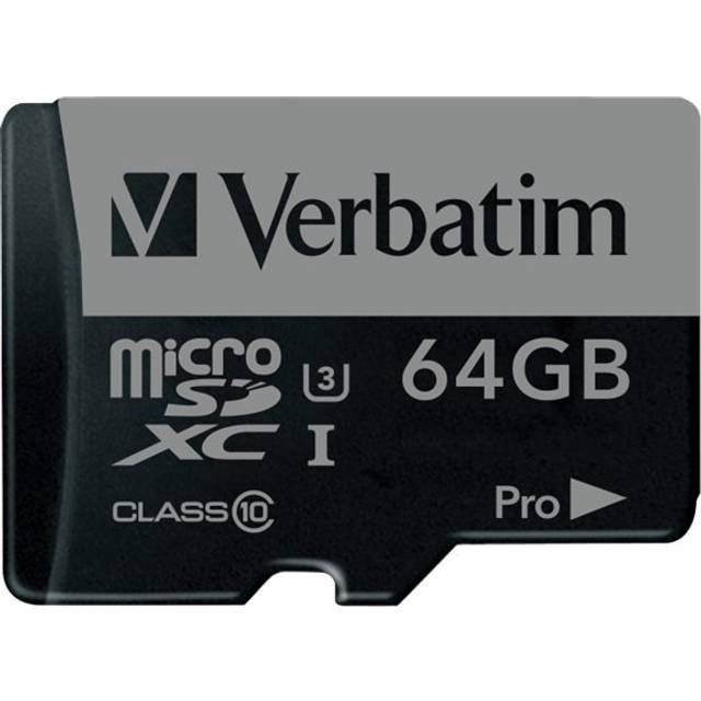 Verbatim Pro (64GB) Class 3 Micro SDXC Card with Adaptor - 47042