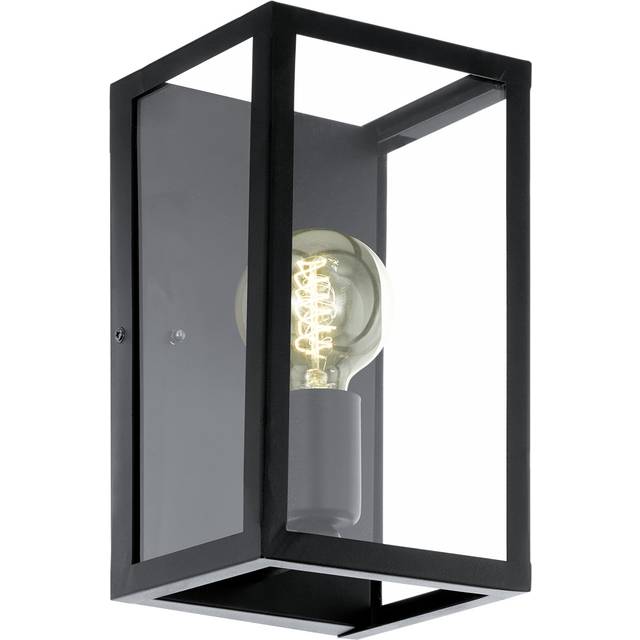 Burns 1 - Light Dimmable Flush Mounted Sconce - Black (28cm H X 16cm W X 15cm D)
