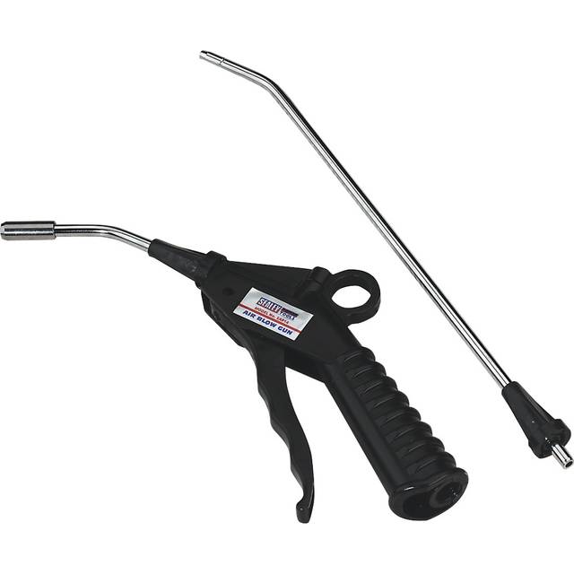 Sealey Air Blow Gun with Safety Nozzle & 2 Extensions
