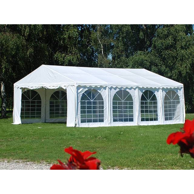 Partytelt Festtelt SEMI PRO Plus 6x8m PVC, Hvid