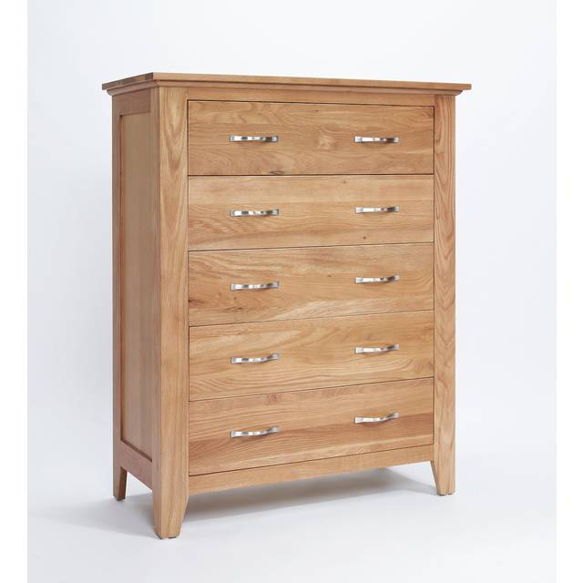 Cambridge Oak 5 Drawer Chest