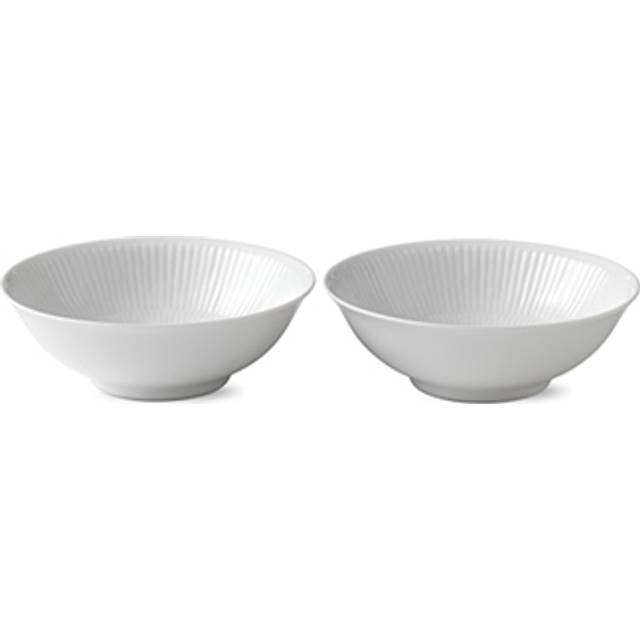 Royal Copenhagen Set Of 2 Fluted Cereal Bowls With $9 Credit