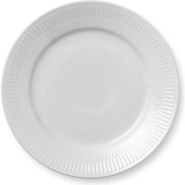 White Fluted Tallrik Ø19cm