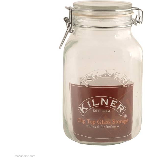 Kilner 1.5 Litre Square Clip Top Jar - Clear