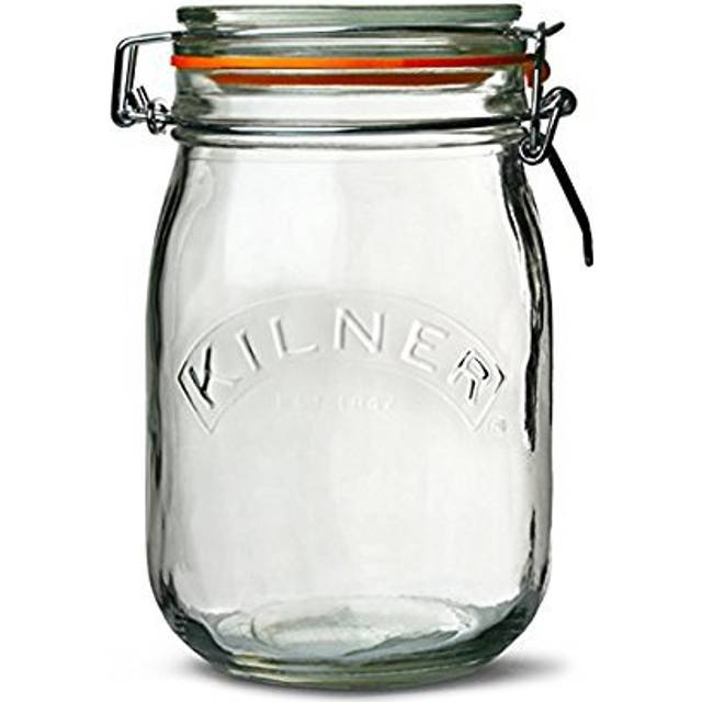 Kilner 1 Litre Round Clip Top Jar - Clear